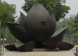hj162 大型鍛銅蓮花雕塑_鍛銅雕塑_濱州宏景雕塑有限公司